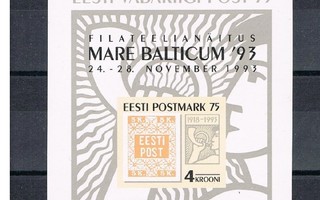 Viro 1993 - Mare Balticum näyttelyblokki  ++