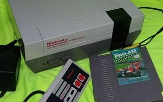 Nintendo 8bit -paketti Mattel-version, modattu, R.c. Pro Am