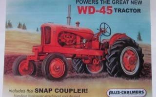 Laminoitu traktori ALLIS-CHALMERS WD-45. Koko A4
