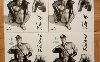 Tom of Finland 2014, 4 pienoisarkkia, yht. 12 postimerkkiä