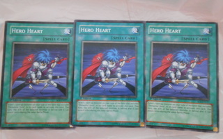 Yu-Gi-Oh loitsu Hero Heart 3 kpl