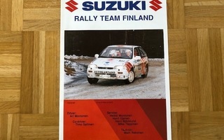 Esite Suzuki Swift GTI 1990. Rally Team Finland