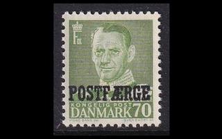 Tanska PF_39 ** Frederik IX 70 öre vihreä (1955)