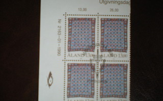 1990 Ahvenanmaa 13mk yleism. ep-leima neliö