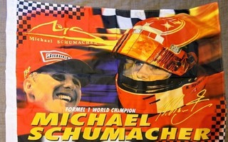 Ferrari Michael Schumacher lippu/kangas seinälle tms. 141x97
