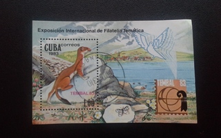 KUUBA 1983 Brasiliana 83 Int. Stamp Exhibition pienoisarkki