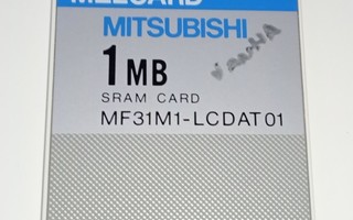 SRAM CARD PCMCIA KORTTI 1 MB MITSUBISHI MELCARD
