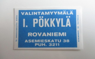 TT ETIKETTI - I.PÖKKYLÄ ROVANIEMI  X-0221