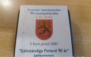 5 Euroa Suomen itsenäisyyden 90-vuotisjuhlaraha