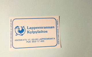 TT-etiketti Lappeenrannan Kylpylaitos
