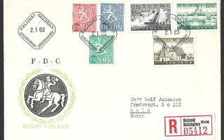 FDC 1963 Käyttösarja I Yleismerkit  LaPe 556 - 561