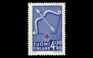 274 ** Punainen risti 4,50mk+45p (1943)