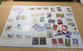 Suomalaisia   postimerkkejä  osa  leimattuja    sekä uusia,