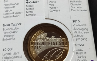 Suomi 5€ 2015, Koripallo Proof