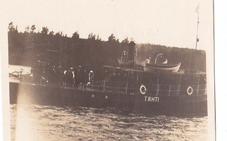 VANHA Valokuva Laiva Tähti 1920-l 8 x 10,5 cm