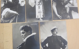 6 VANHAA Postikorttia Suomalaiset Näyttelijät 1900-l