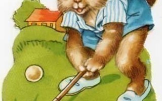 PZB 1294 / Kissapoika pelaa golfia.