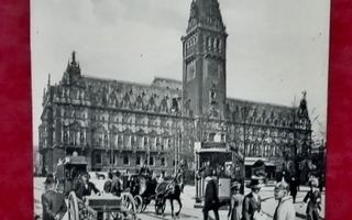 Hamburg Rathaus (Hampuri) antiikki postikortti