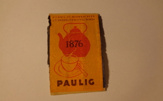 TT-etiketti Paulig 1876 kahviaiheinen
