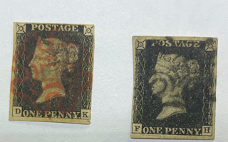 GB 1840 penny black 2kpl