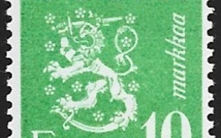 1950 M-30 Leijona 10 mk vihreä ** Lape 399 a VSP Lm6