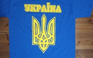 UKRAINA vaakuna - sininen T-paita M