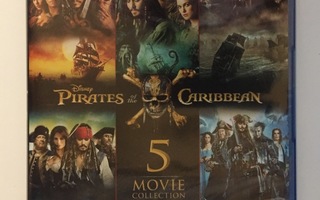 Pirates of the Caribbean 1-5 (5x Blu-ray) Johnny Depp (UUSI)