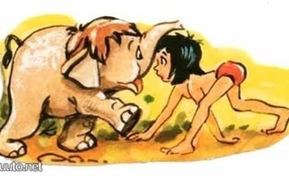 EO 9004 DISNEY / VIIDAKKOKIRJA: Hathi norsu ja Mowgli.