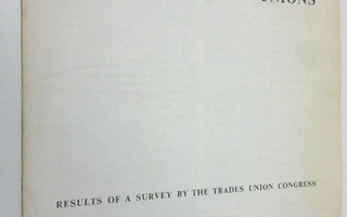 Finances of Trade Unions : results of a survey by the Tra...