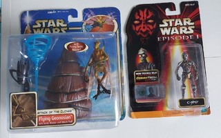 Star Wars C-3PO ja flying Geonosian figuurit