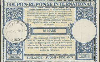 1959  kansainvälinen vastauskuponki 35MARK  KALEVA