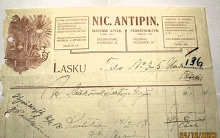 1918 Hki Nic. Antipin lasku