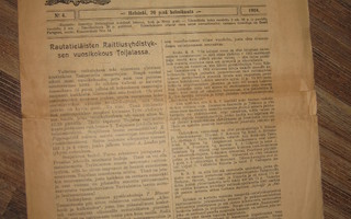 Rautatie lehti 2 kpl , 1900-luvun alusta