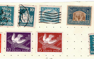 Vanhoja virolaisia postimerkkejä