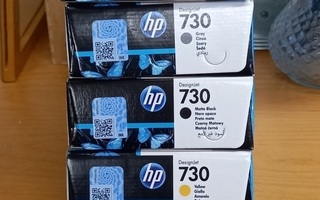 HP DesignJet 730  värikasetit 5 kpl halvalla