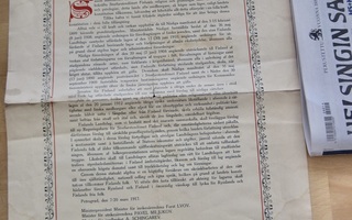 Julistus Venäjä Suomen Autonomian Palauttaminen 20.3.1917