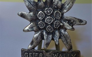 Edelweiss kukka merkki metallia Alppijääkäri tunnus