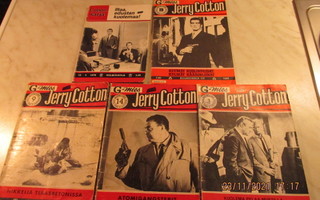 Jerry Cotton lehtiä 4 kpl ja Cotton lehti 1 kpl.
