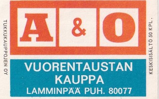 Tampere, Lamminpää. Vuorentaustankauppa   A & O  b419