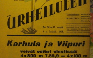 Suomen Urheilulehti Nro 56/1938 (26.10)