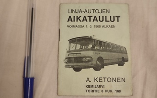 Aikataulu A.Ketonen 01.06.1968