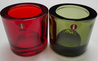 Iittala Kivi, punainen ja sammalenvihreä