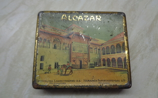 Peltinen tupakka-aski - ALCAZAR - 1900-luvun alku