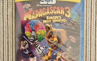 Madagascar 3: Europe's Most Wanted (Blu-ray 3D) (uusi)