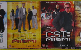 CSI MIAMI kaudet 1- 4 DVD boxit  (Kaikissa suomitekstit)