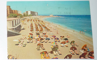 Rhodos: The Nice beach.  -kulkenut vuonna 1976