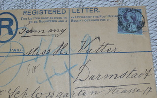 Kirjattu kirje Englannista  Saksaan