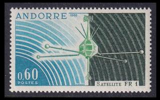 Andorra Fr 197 ** FR 1 -satelliitin laukaisu (1966)