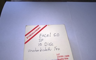 Excel 5.0 omakopiolevykkeitä