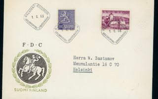FDC 1963 Yleismerkit 0,05 mk ja 0,60 mk